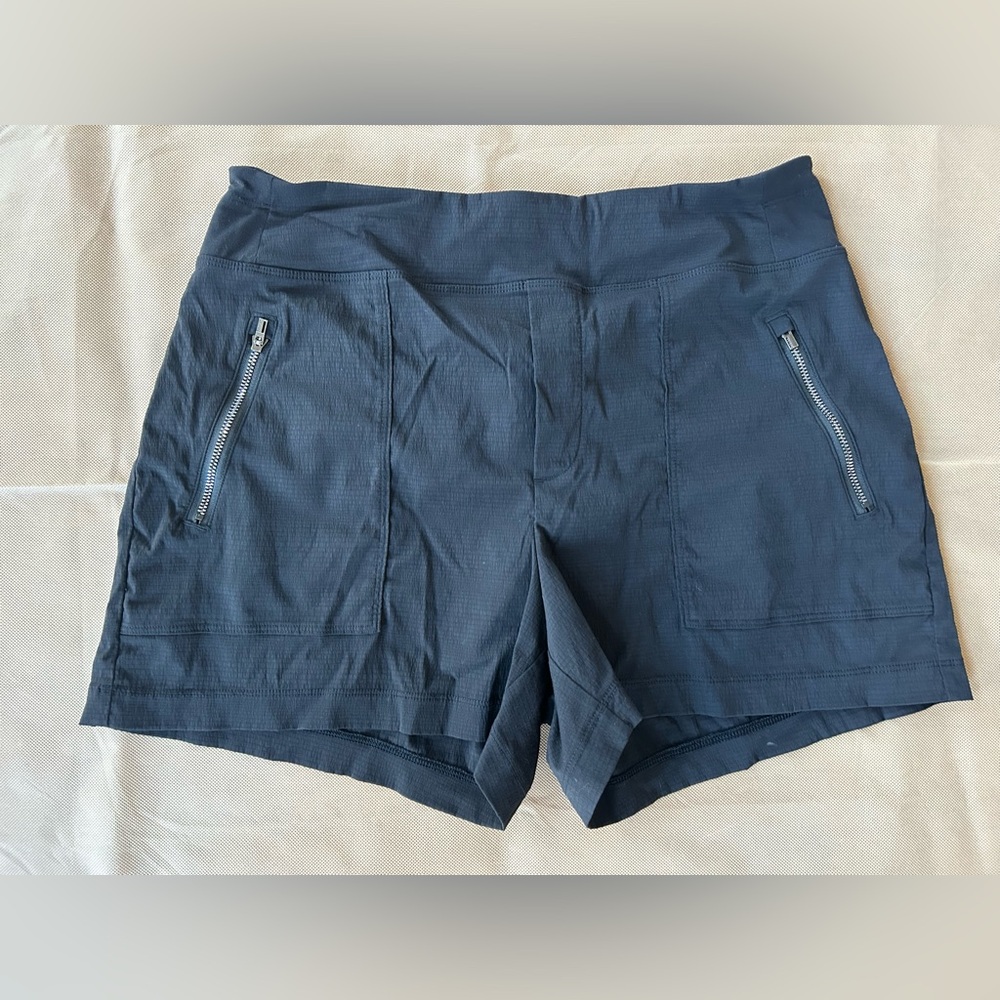 Athleta High Waist Shorts with Zipper Pockets